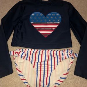 Girls size 6/7 2 piece Gap bathing suit